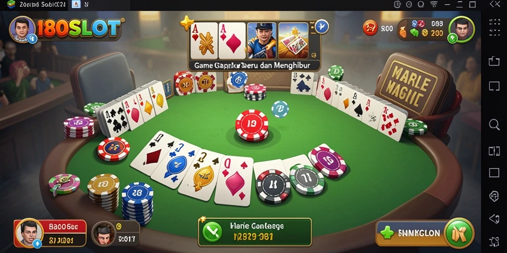 Screenshot gameplay 180SLOT yang menampilkan keseruan bermain Gaple.