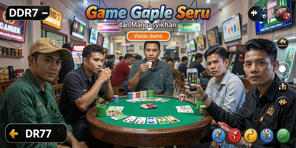 Tampilan gameplay seru dalam permainan Gaple IDR77.