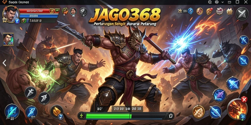 Tampilan gameplay <strong>JAGO368</strong> yang memukau dengan aksi pertarungan seru.