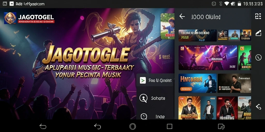 Tampilan gameplay JAGOTOGEL dengan berbagai pilihan musik.