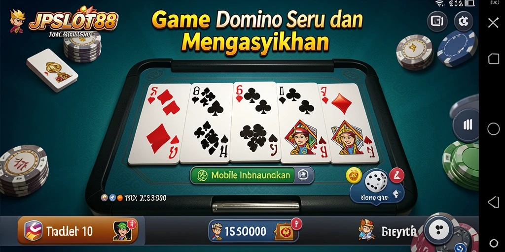 Tampilan gameplay seru JPSLOT88 yang menampilkan aksi Domino.