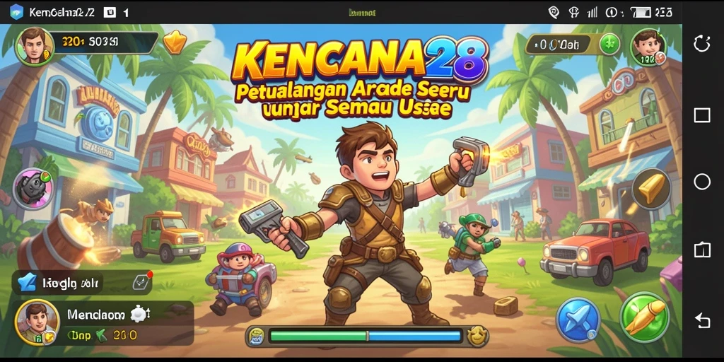 Tampilan seru dari gameplay KENCANA28 di level yang menantang.