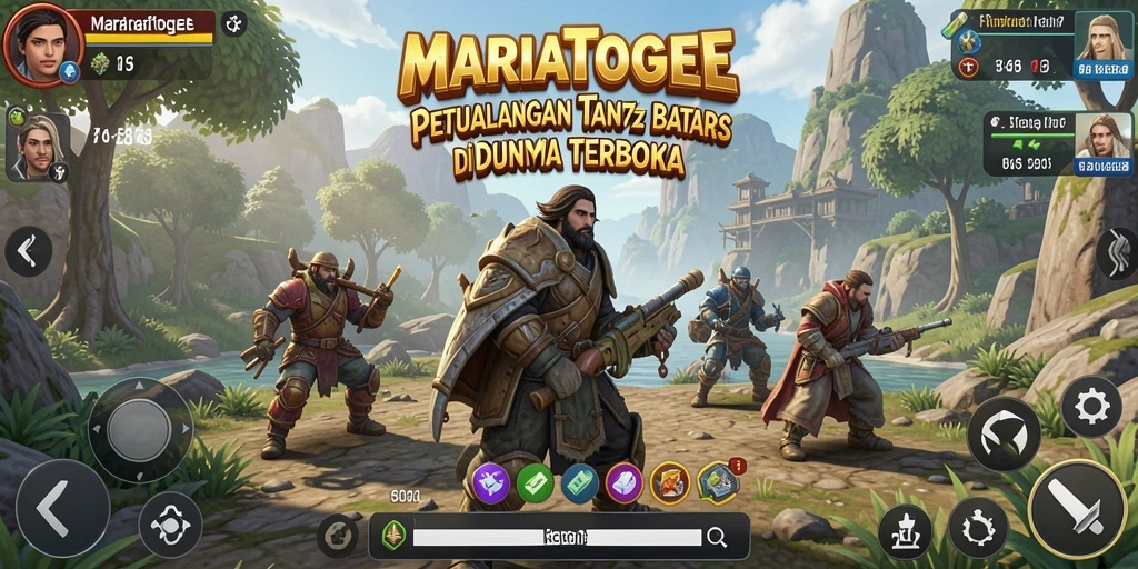 Tampilan gameplay MARIATOGEL yang penuh petualangan di dunia terbuka.