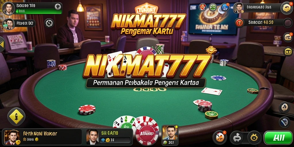 Tampilan menarik dari gameplay Poker NIKMAT777 yang mendebarkan.
