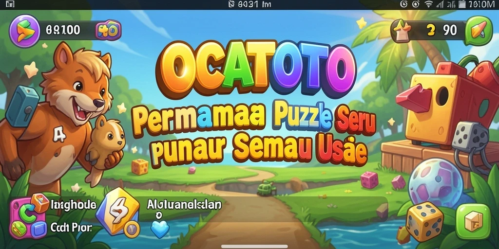 Screenshot OCATOTO menampilkan gameplay Puzzle yang menantang dan mengasyikkan.