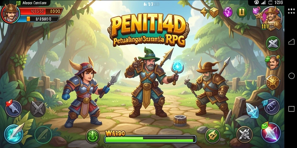Screenshot PENITI4D menampilkan aksi pertarungan intens di dunia RPG yang menarik.