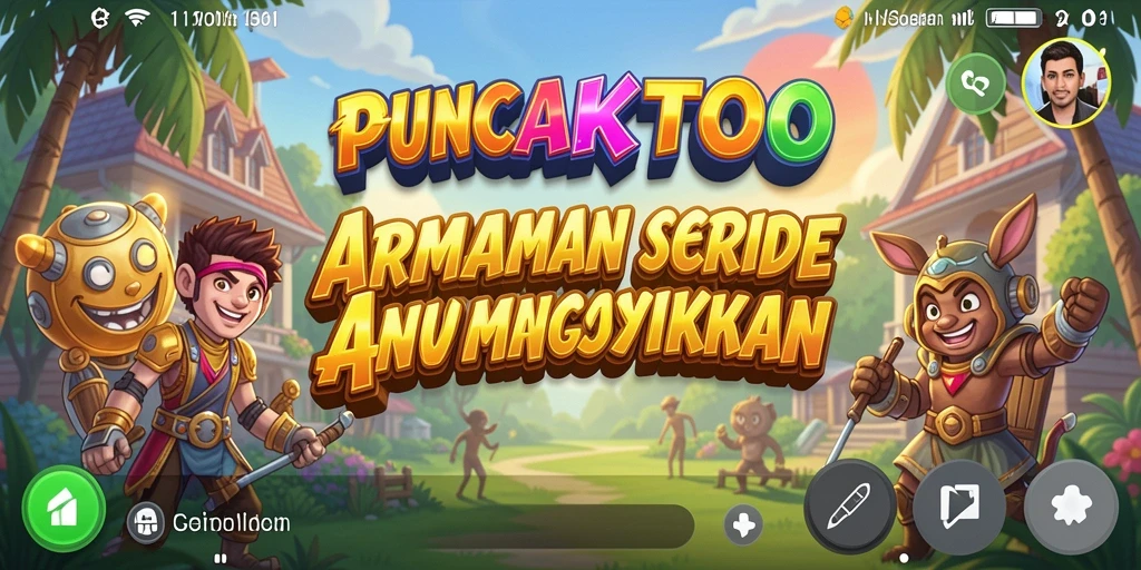 Screenshot gameplay PUNCAKTOTO yang penuh warna dan menantang.