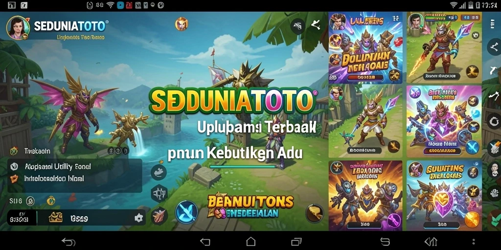 Tampilan antarmuka pengguna SEDUNIATOTO yang modern dan intuitif.