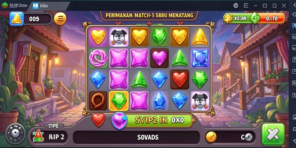 Tangkapan layar gameplay SVIP2 yang menampilkan momen seru mencocokkan item.