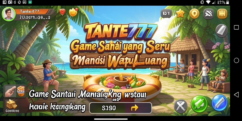 Tampilan gameplay TANTE777 yang menarik dan penuh warna.