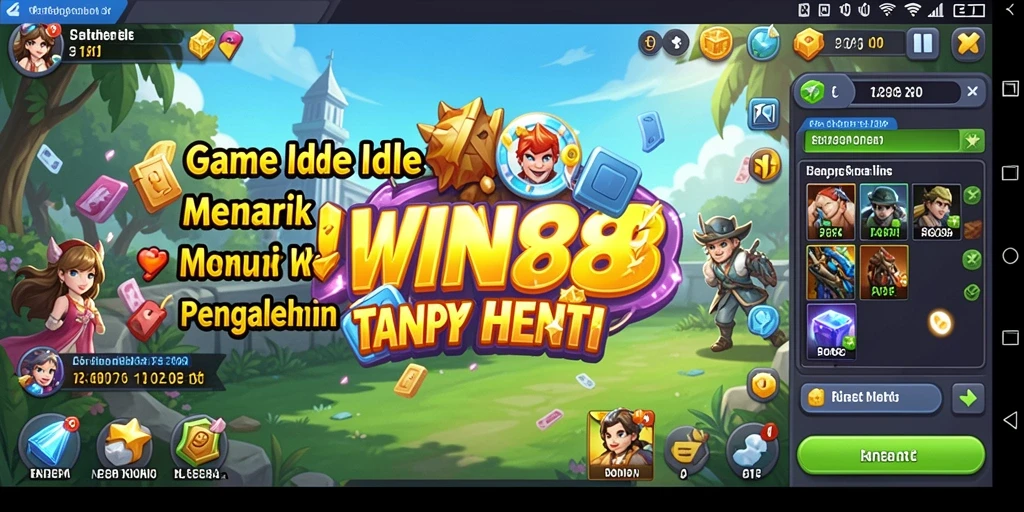 Tampilan gameplay WIN88 yang menarik dan interaktif dalam mode Idle.